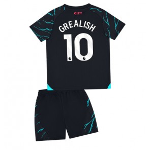 Manchester City Jack Grealish #10 Dětské Alternativní dres komplet 2023-24 Krátký Rukáv (+ trenýrky)